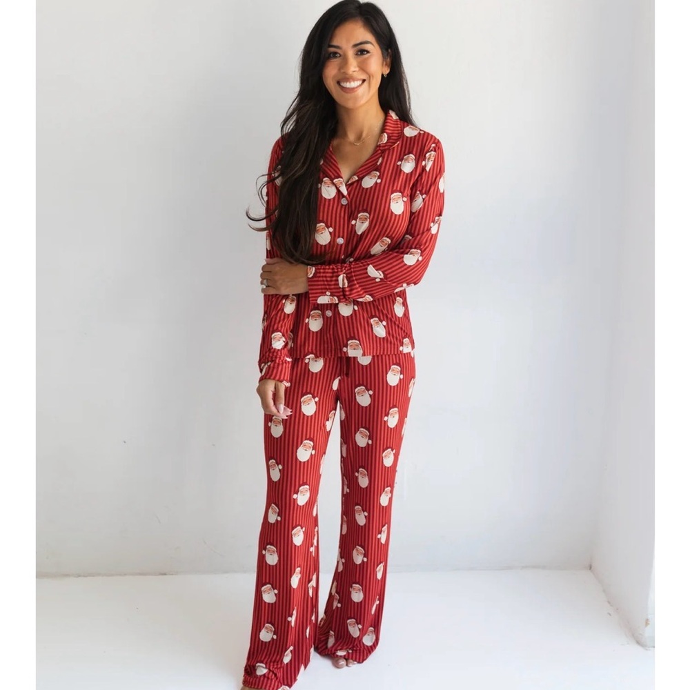 In My Jammers Red Santa Print Women's Pajama Set